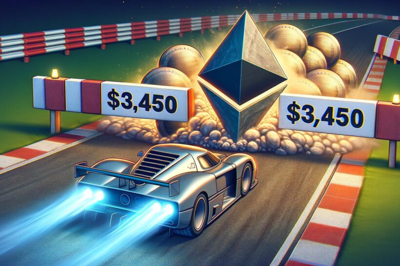 Цена Ethereum достигла стены в 3450 долларов: сможет ли она продержаться?