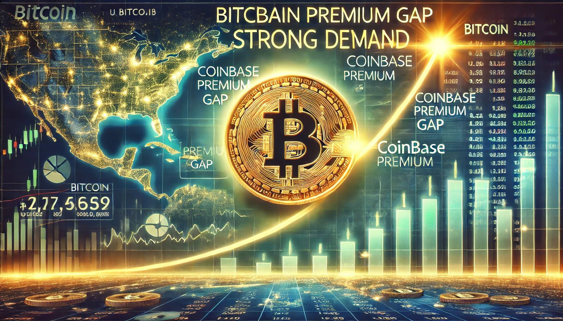 Биткойн-ралли выигрывает от покупателей из США – разрыв в премиях Coinbase показывает сильный спрос