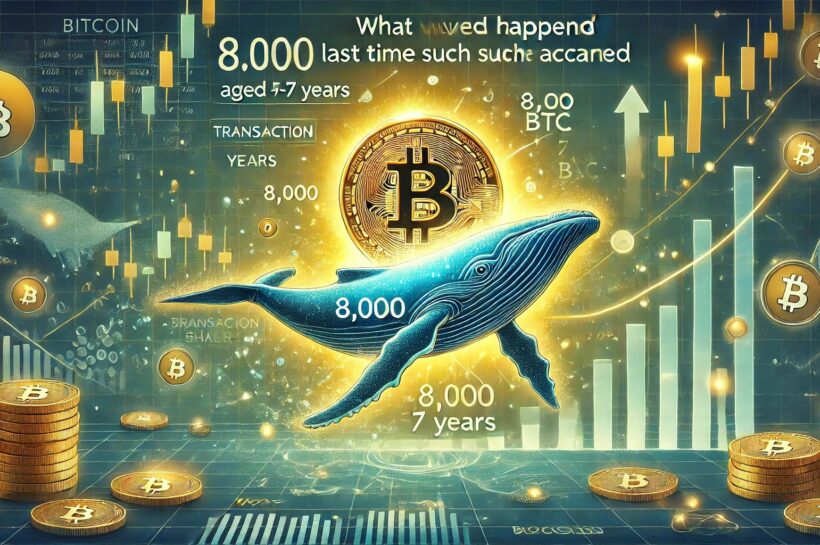 Биткойн-кит переместил 8000 BTC в возрасте 5-7 лет – что произошло в прошлый раз