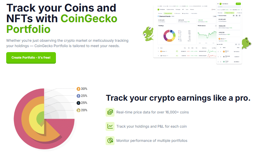 криптовалютное приложение Coingecko