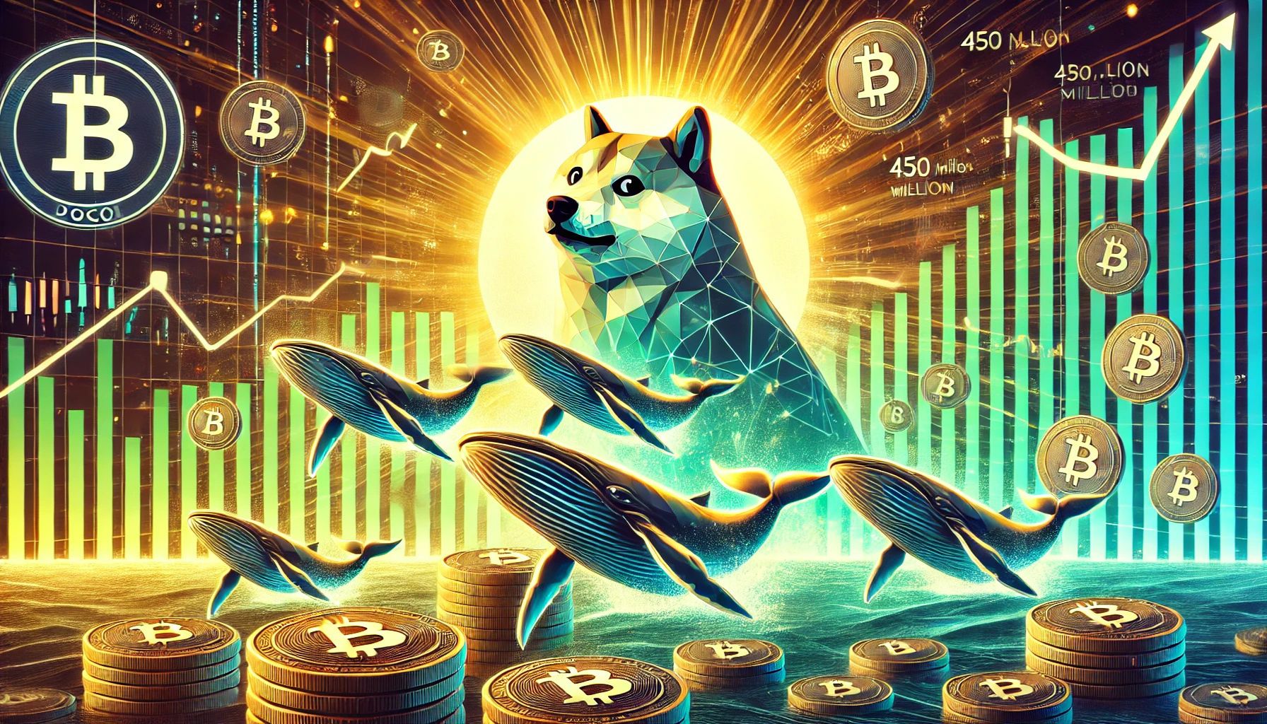 Dogecoin Whales накапливает 450 миллионов дог во время недавнего падения цен - время для прорыва?