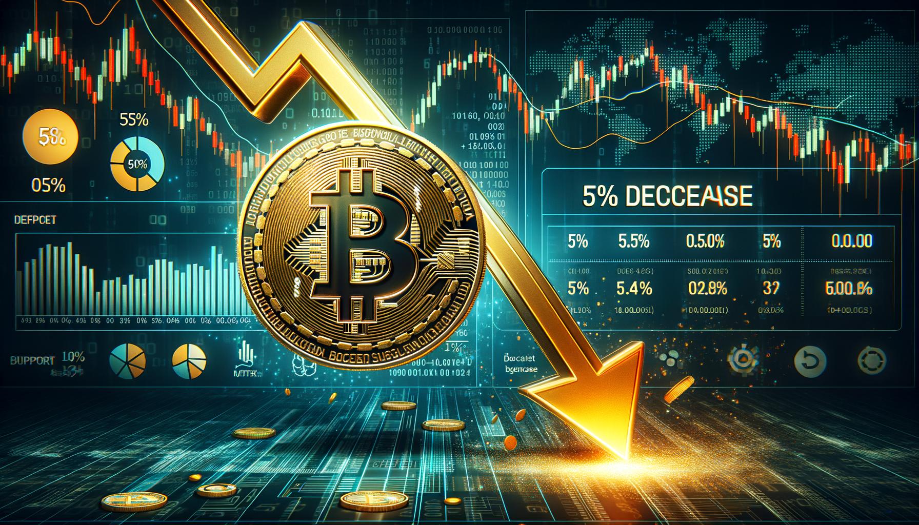 Биткойн цена падает 5% - уровни поддержки ключа в фокусе