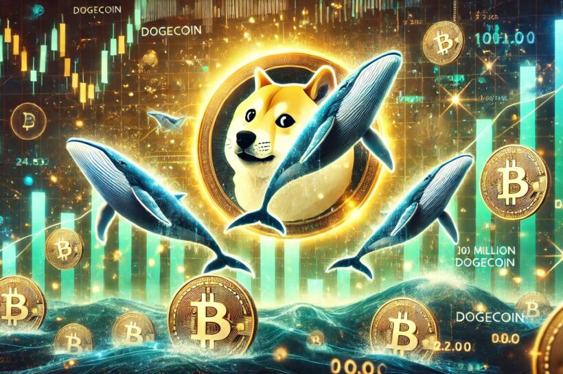Киты накапливают 100 миллионов догкоин за 24 часа - спрос сигнализирует о растущей уверенности