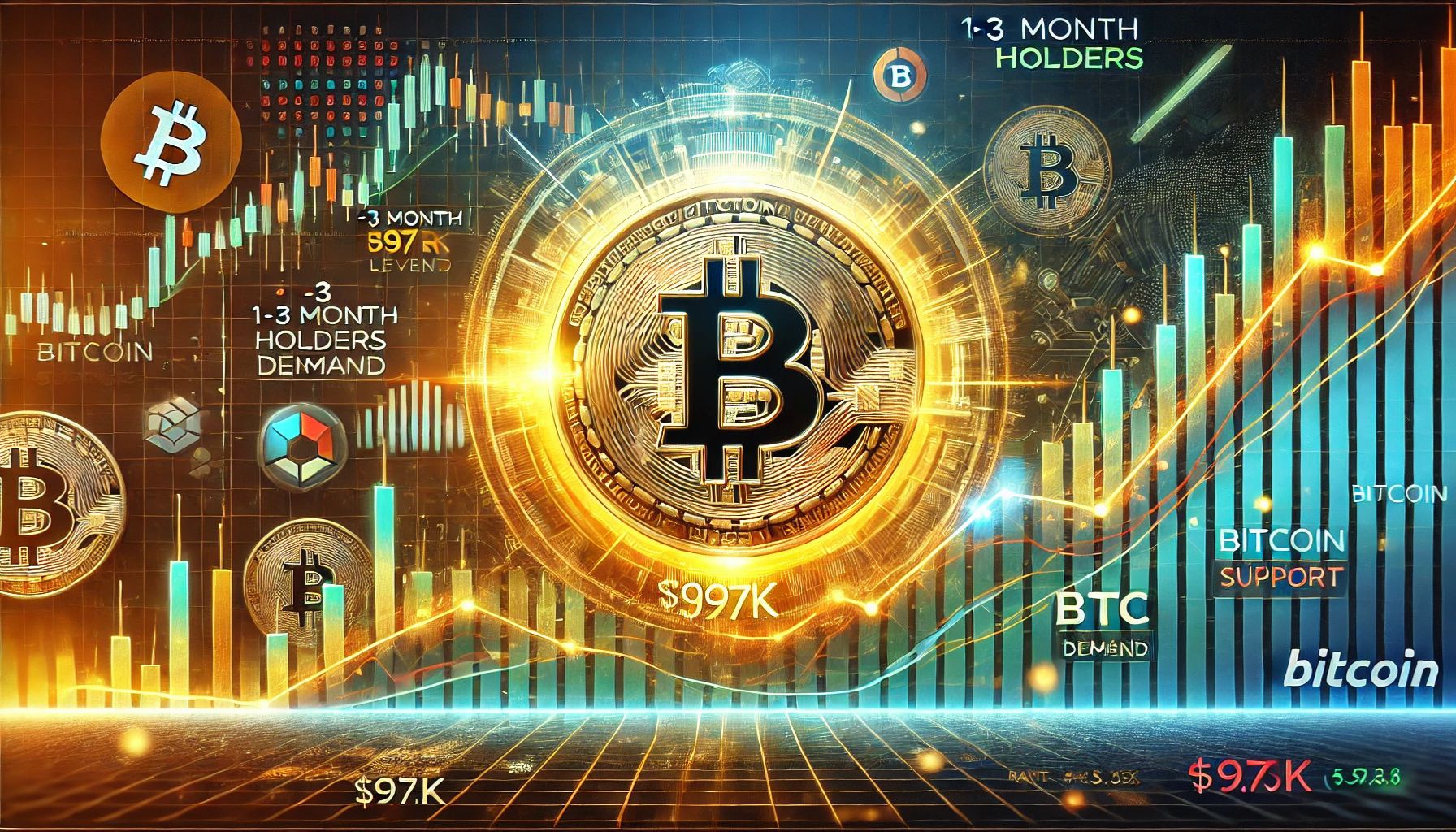 Может ли биткойн держать 97 тысяч долларов? -Данные владельцев 1-3 месяца показывают решающий спрос BTC