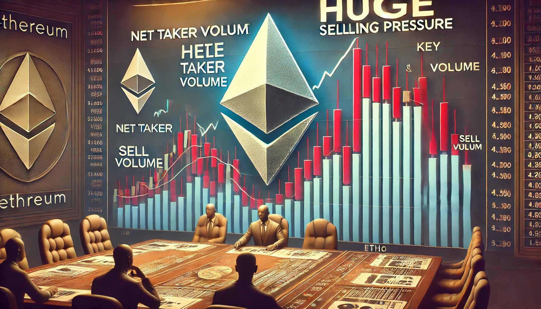 Ethereum net Taker Tolum Signals огромное давление продаж - могут ли быки удерживать ключевые уровни?