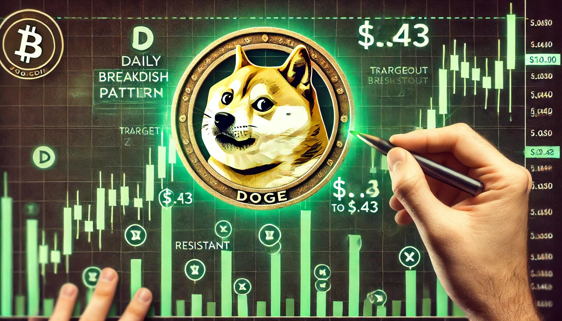 Dogecoin образует ежедневную бычью шаблон - аналитик ожидает, что прорыв до 0,43 доллара США.