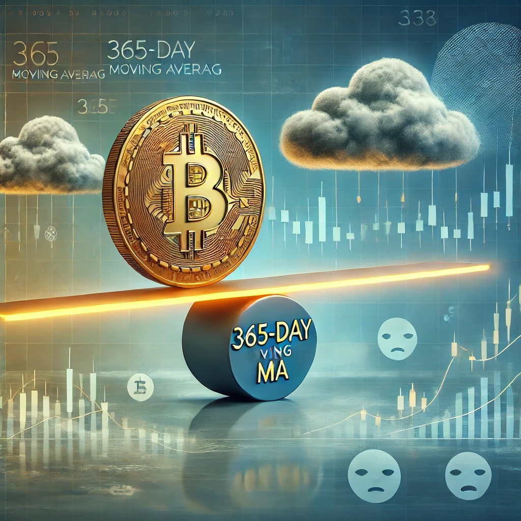 Биткойн держит более 365-дневную скользящую среднюю, но рыночные настроения остаются подавленными