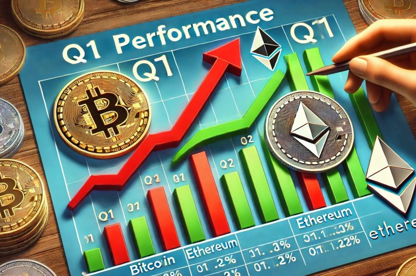 Ethereum отстает от биткойнов в первом квартале на фоне спада на рынке - детали