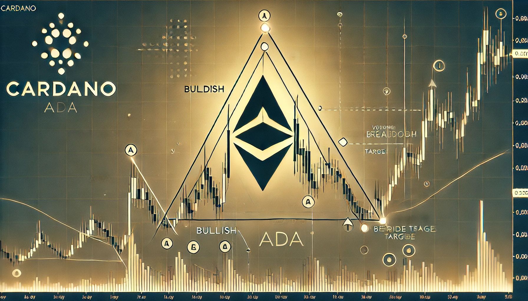 Cardano консолидаты в симметричном треугольнике - аналитики устанавливают целевые цены на бычья/медведя