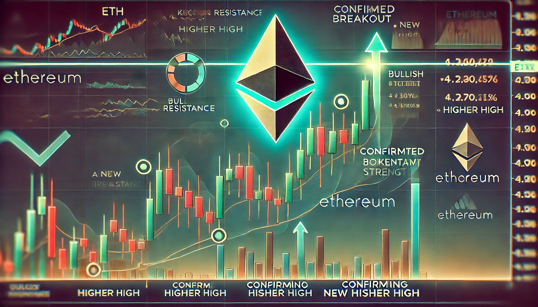 Ethereum разрывает ключевое сопротивление в одном масштабном движении - более высокий высокий уровень подтверждает импульс