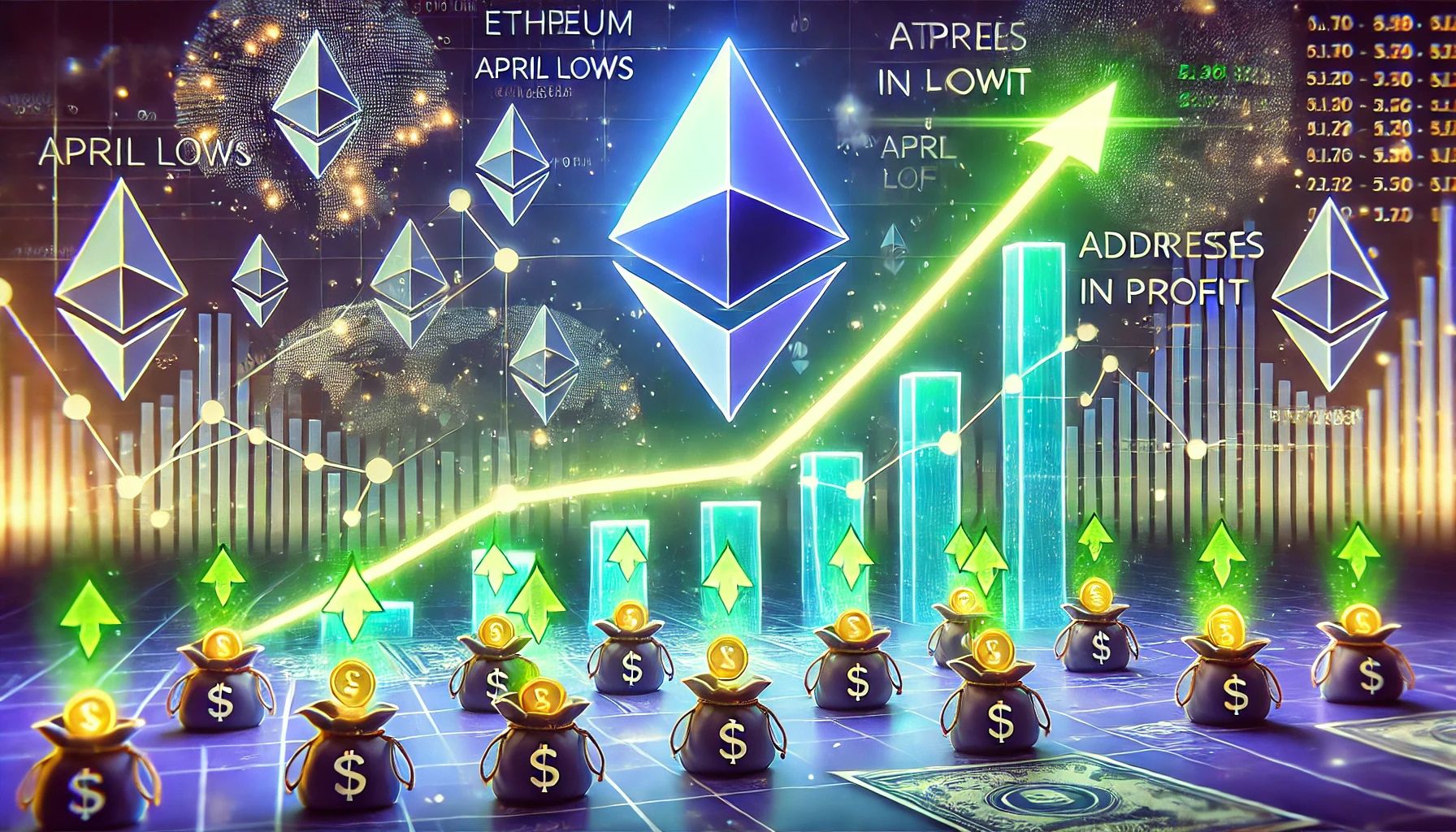Ethereum обращается в прибыли почти вдвое с апреля.