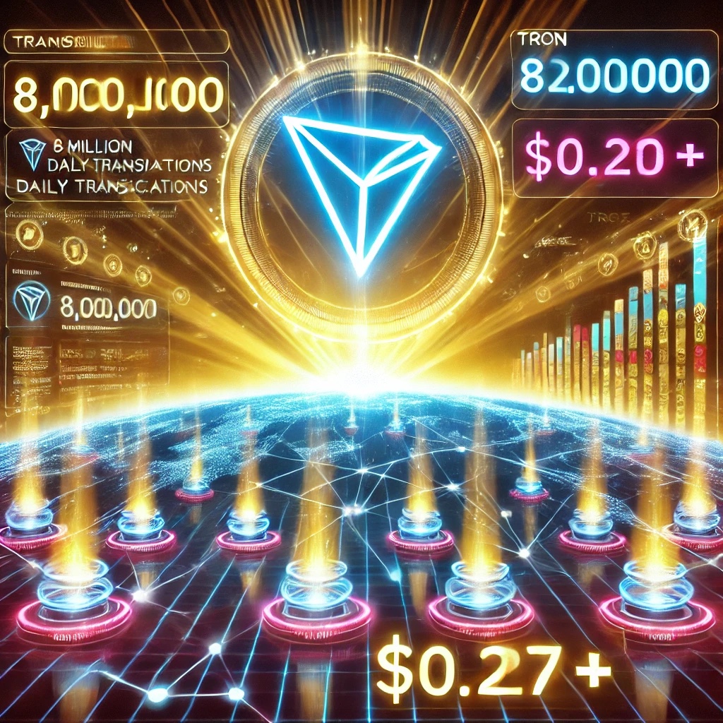 Трон превышает 8 миллионов ежедневных транзакций, поскольку TRX имеет более 0,27 долл. США.