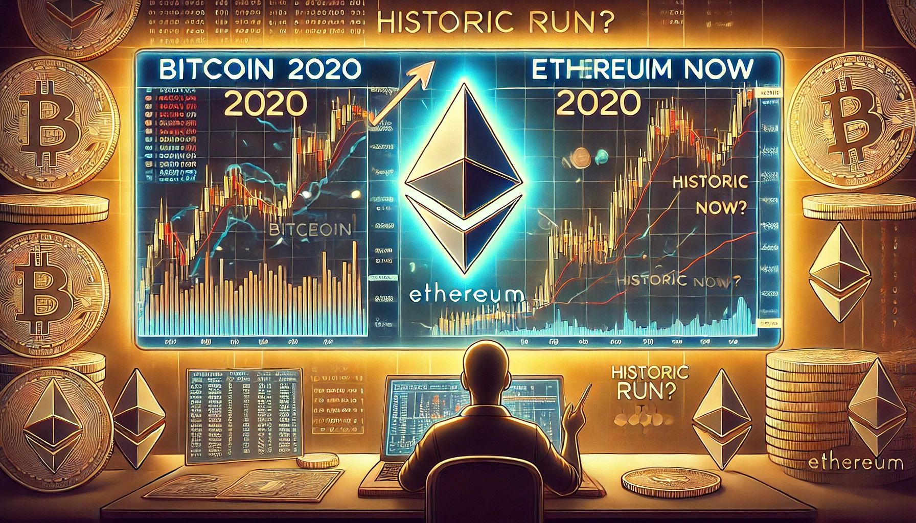 Ethereum Mirrors Bitcoin 2020 Breakout Setup - Исторический пробег?
