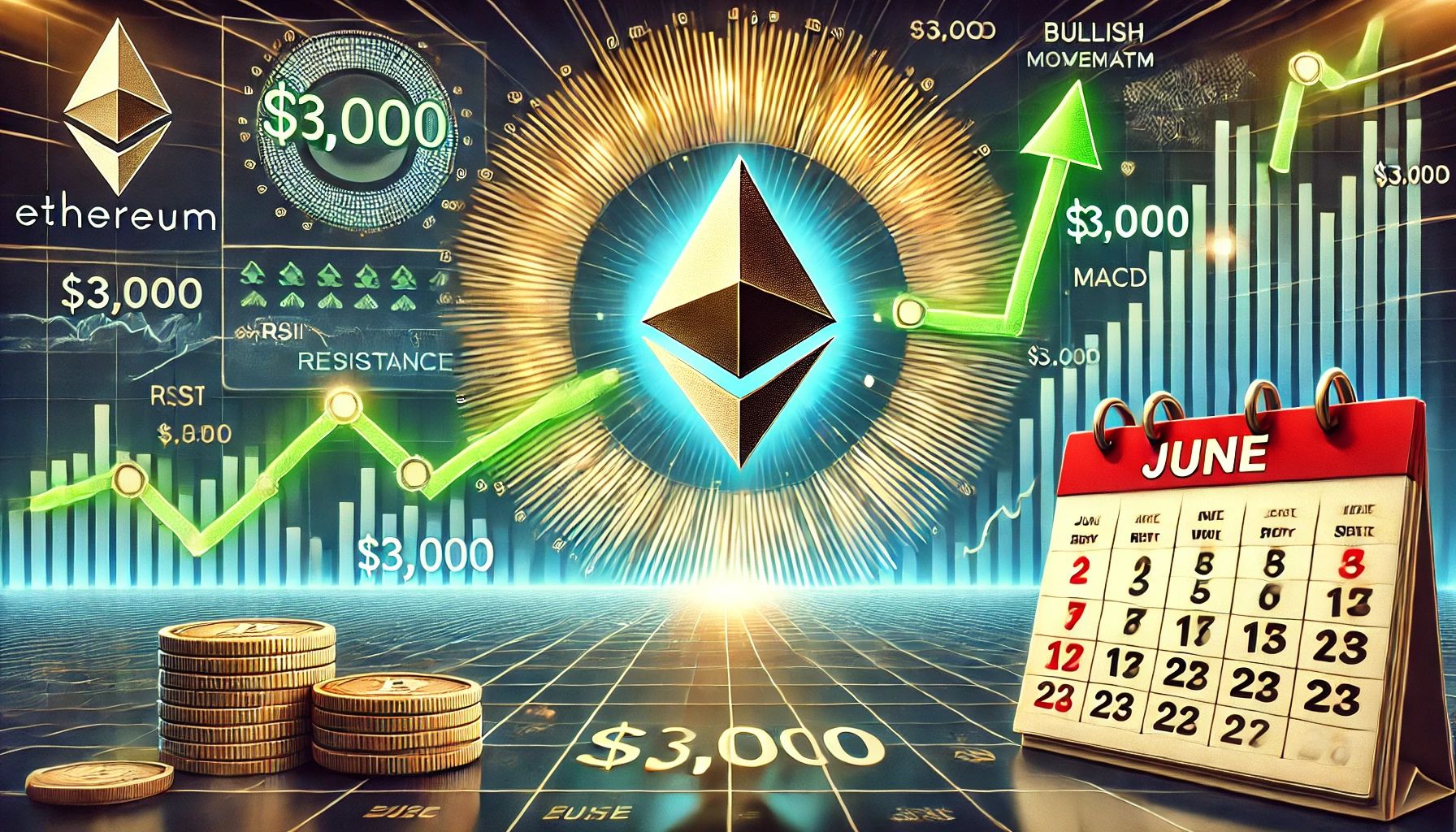 Ethereum консолидируется как сборки импульса - аналитик имеет 3 тысячи долларов США на июнь.