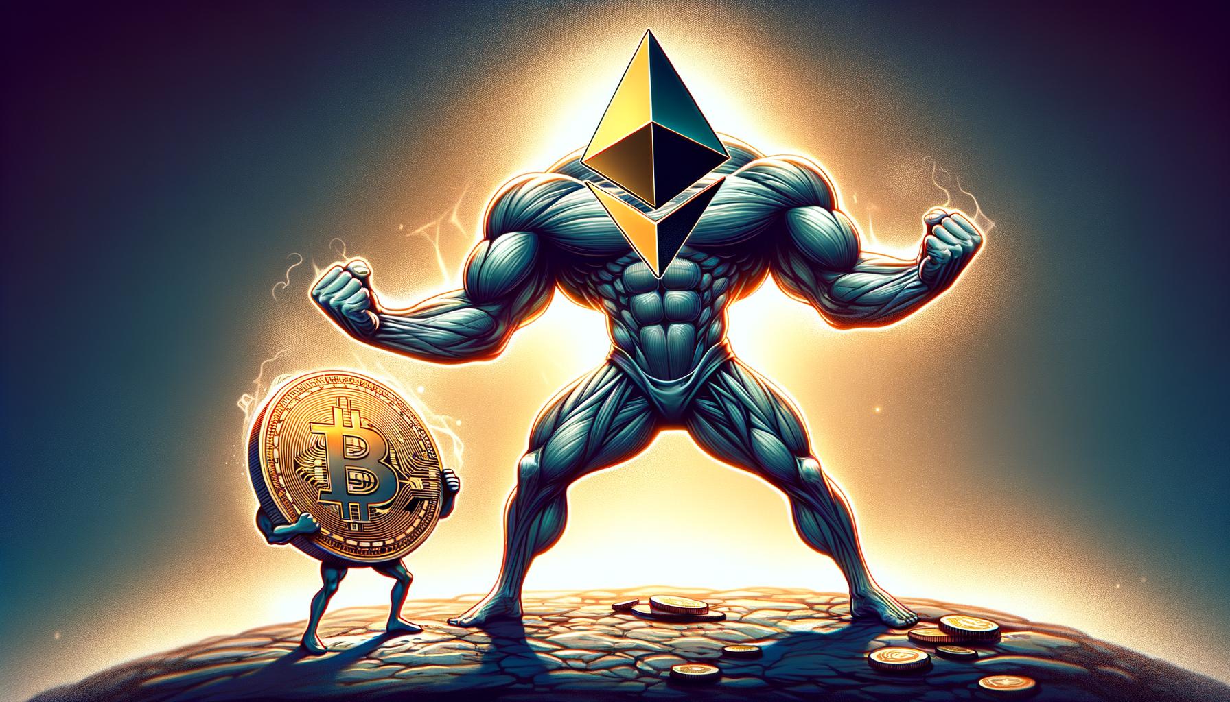 Ethereum сгибает мышцы, превосходит биткойн среди рыночного импульса