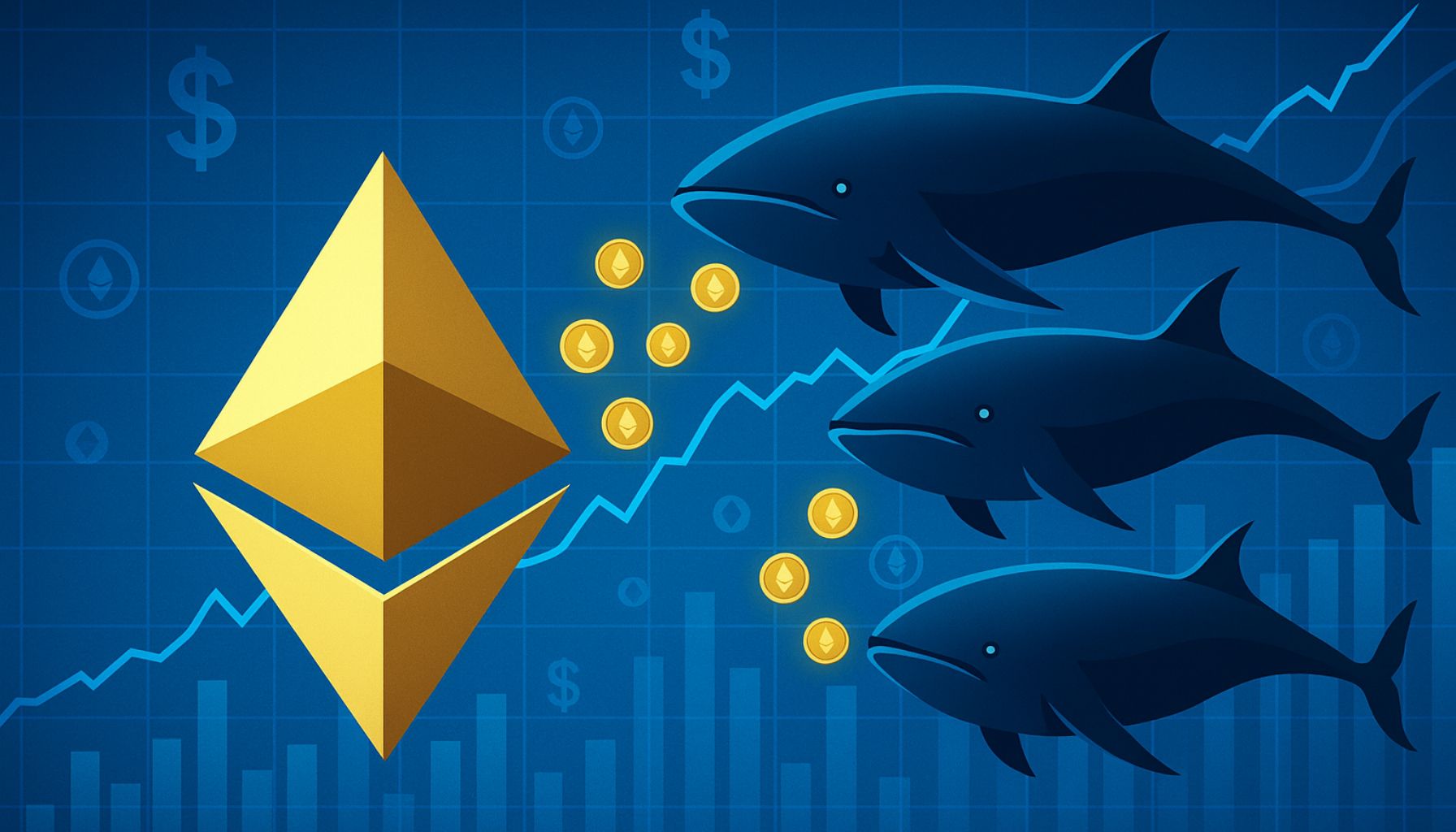 Ethereum Whales накапливает более 4,1 млрд долларов в ETH за две недели - детали
