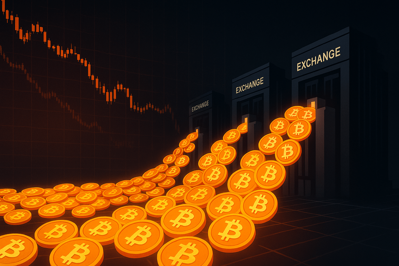 Продажа биткойнов: 2,2 млрд. Долл. США в биржах на наводнениях BTC