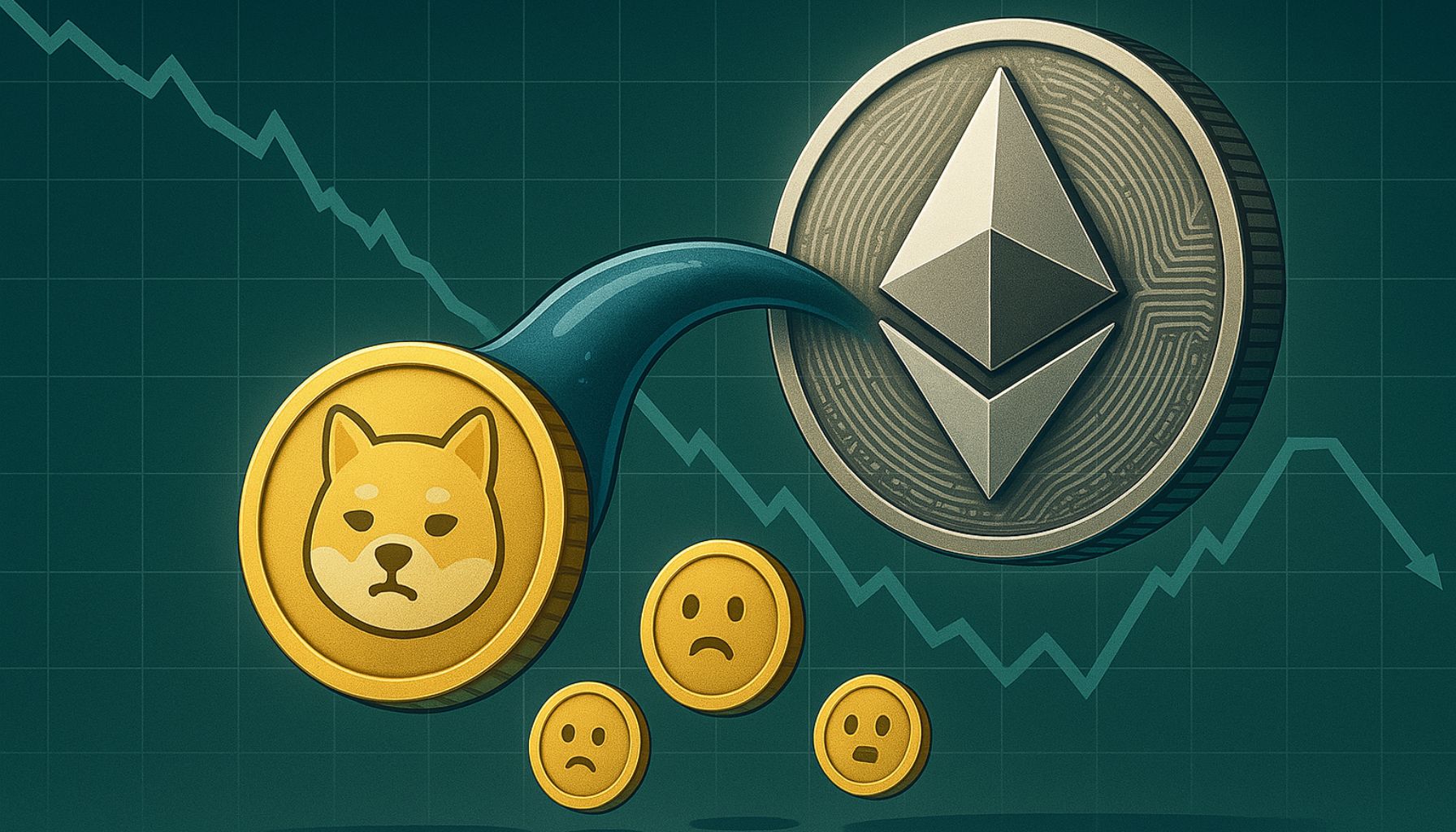 Мемоины теряют позицию в доле рынка, поскольку Ethereum поглощает ликвидность