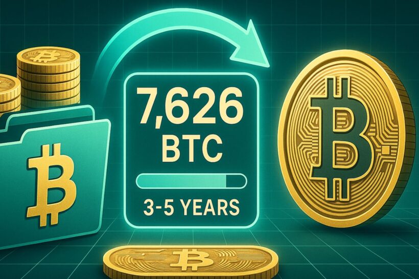 Старый биткойн разблокирует: 7626 BTC в возрасте от 3 до 5 лет движения Onchain