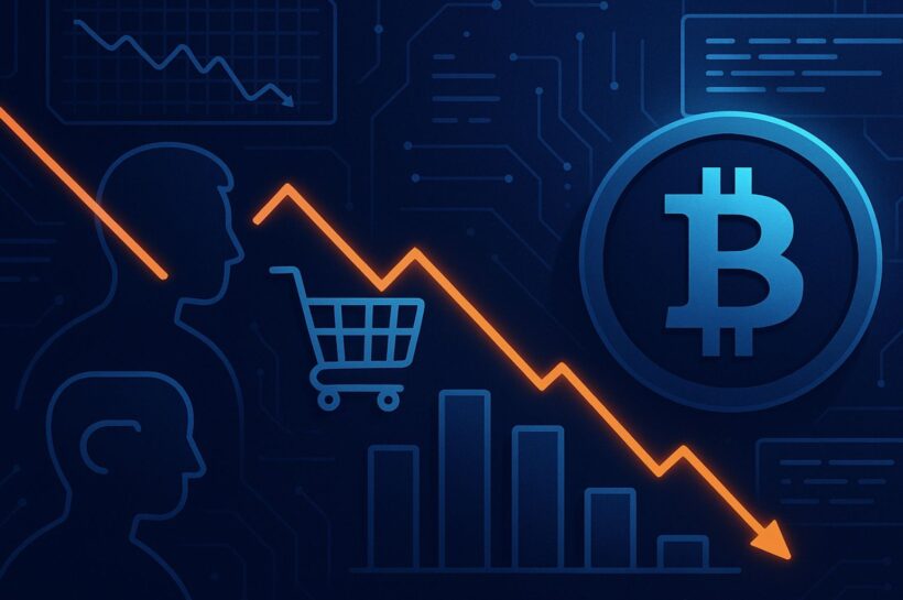 Биткойн Розничный спрос ретрит: 30D изменение падает до самого низкого уровня с июля