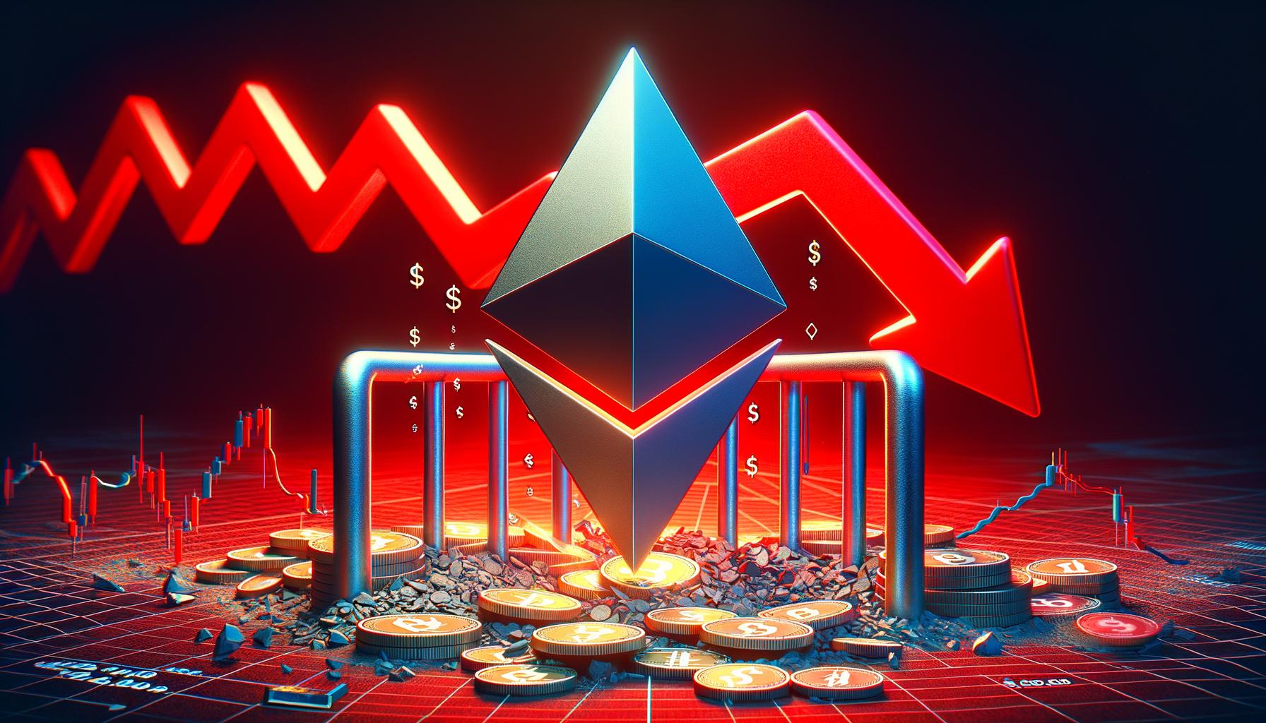 Цена Ethereum упала ниже поддержки в $4000, поскольку продавцы ужесточают контроль
