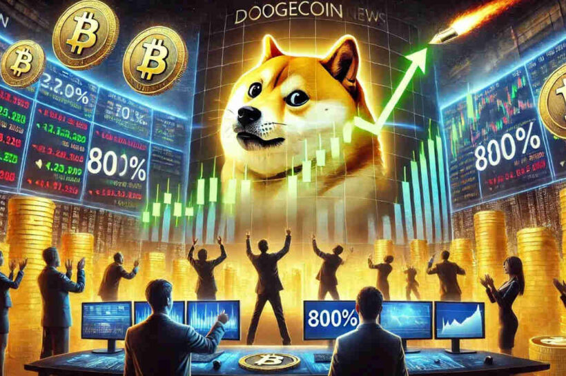 Цена Dogecoin ожидает значительный прорыв, возможно ли ралли до исторического максимума в $0,7?