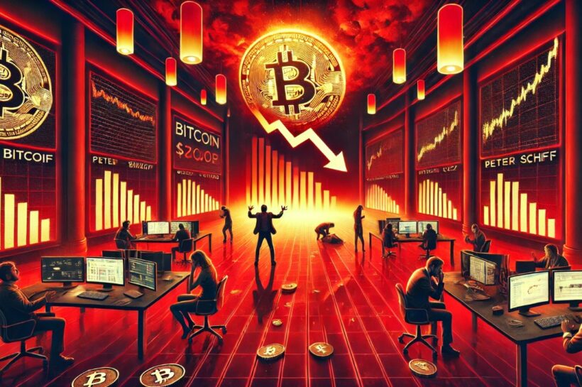 Цена биткойнов упала ниже $108 000: Питер Шифф ожидает «жестокого» медвежьего рынка, реакция Чехии