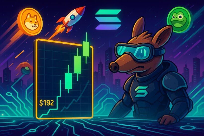Прорыв $192 в Солане может привести к росту, поскольку мем-монеты Соланы, такие как $SNORT Amp Up