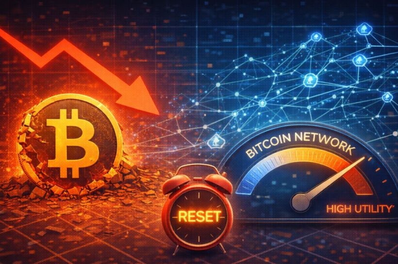 Цена на биткойн отстает от сетевой полезности: происходит сброс оценки