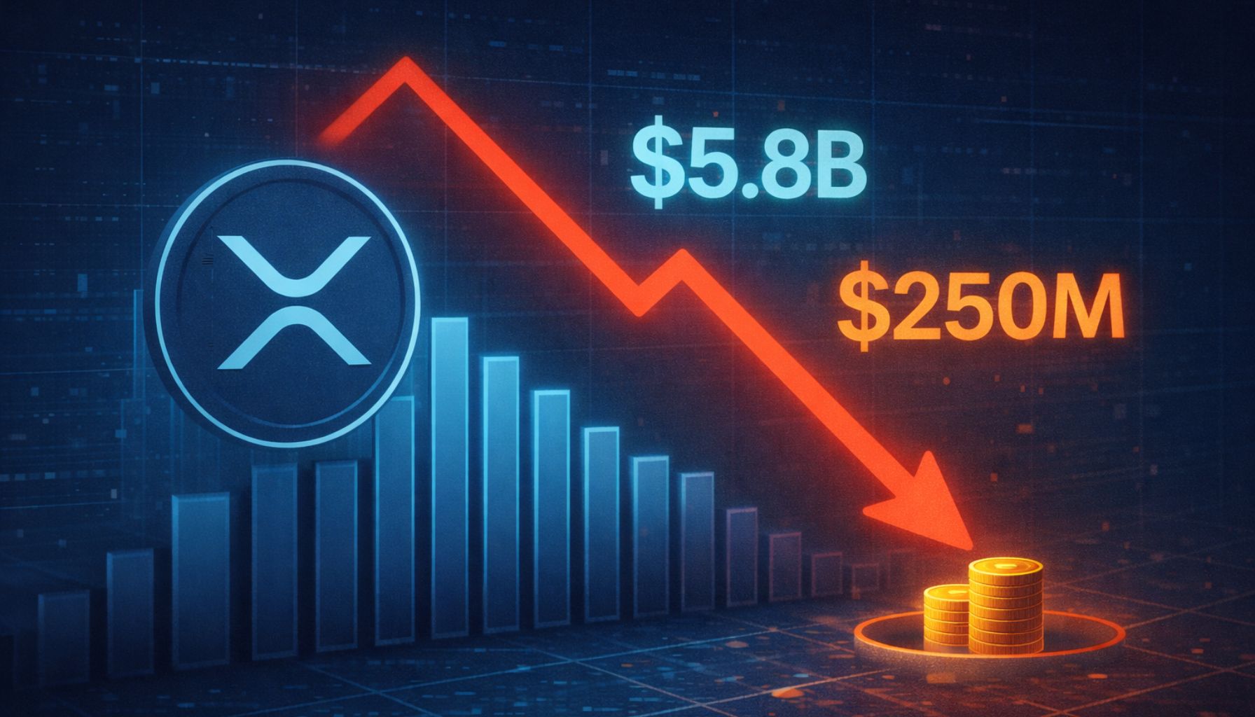 Ликвидность XRP иссякает: объем покупок фьючерсов на Binance упал с $5,8 млрд до $250 млн