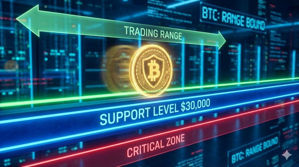 Цена биткойнов остается выше поддержки, готовясь к большему движению