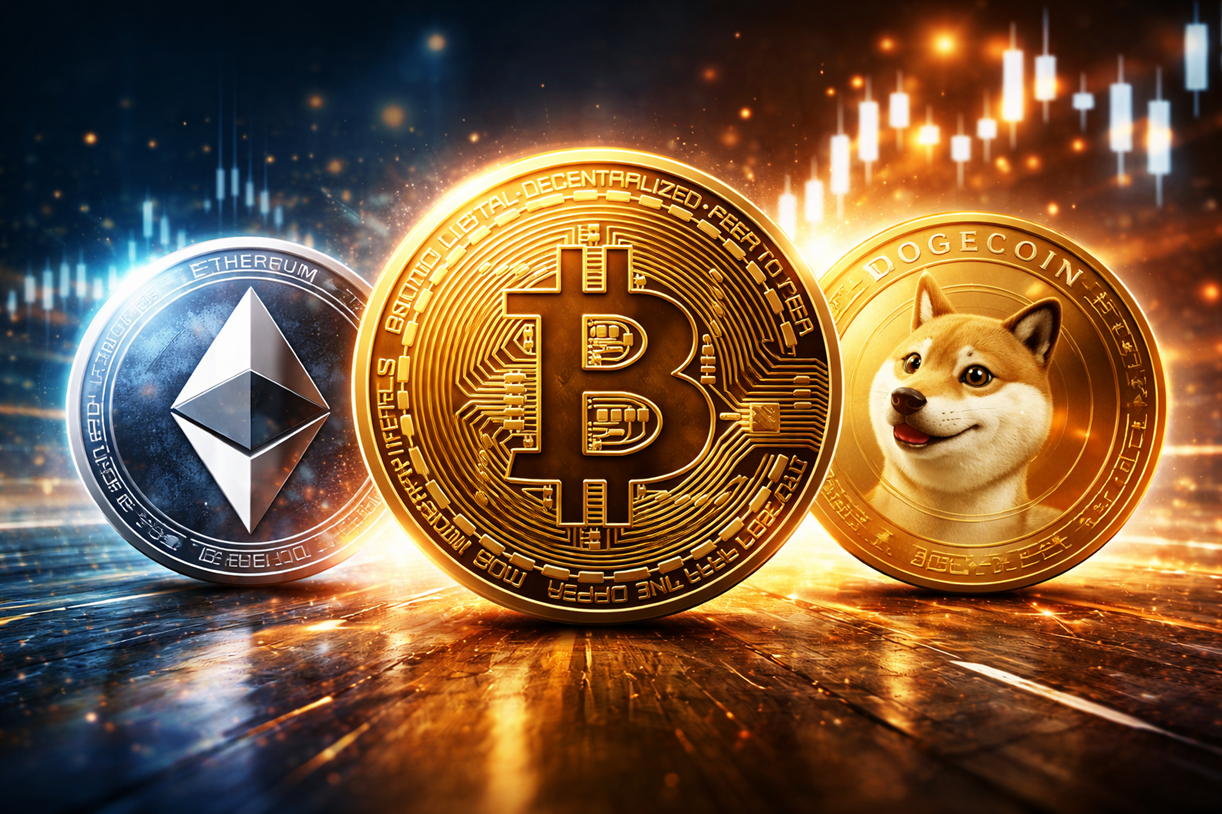 Ралли биткойнов, ETH и Dogecoin сталкивается с тремя ключевыми контрольными точками: побитовый директор по информационным технологиям