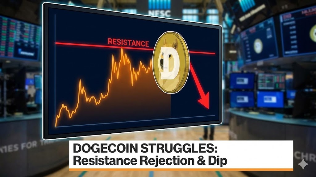Dogecoin (DOGE) встречает сопротивление и колеблется, тон рынка меняется