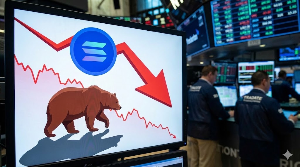 Solana (SOL) падает дальше, поскольку медведи нацелены на более глубокие зоны поддержки