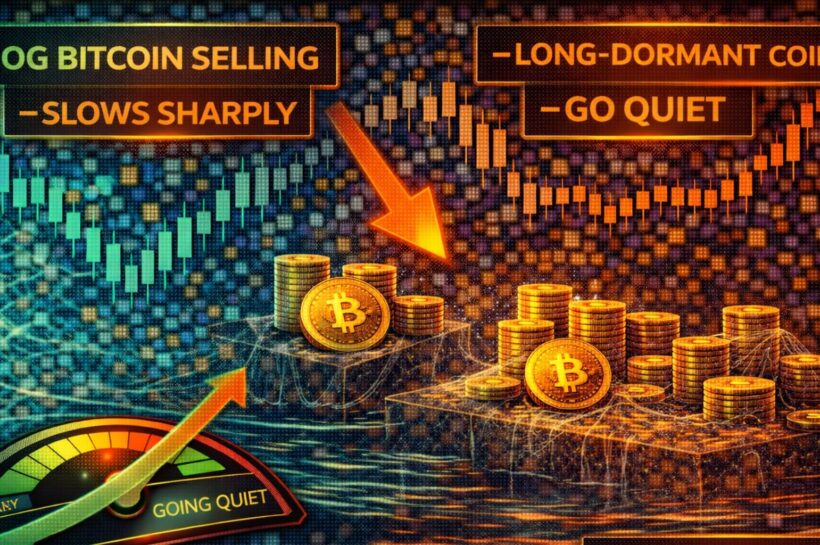 Продажи биткойнов OG резко замедляются: давно бездействующие монеты затихают