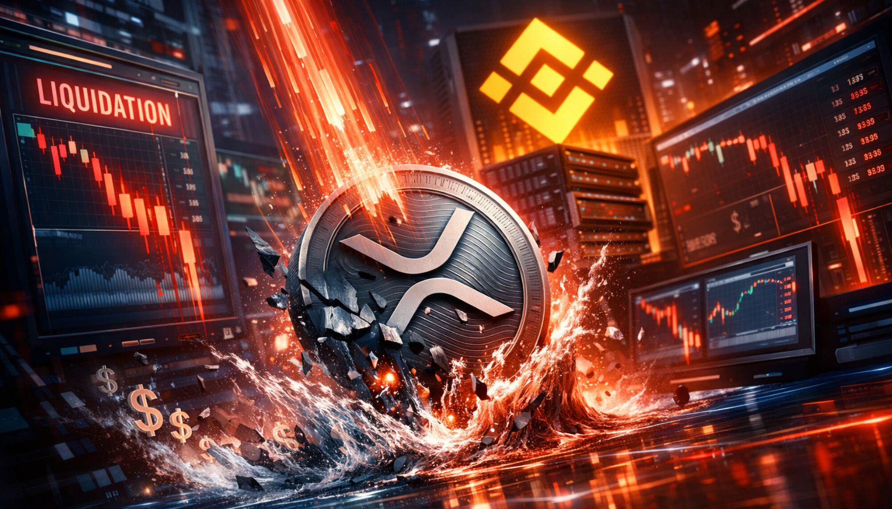 Лонги XRP аннулируются: Binance возглавляет волну ликвидации на 5 миллионов долларов