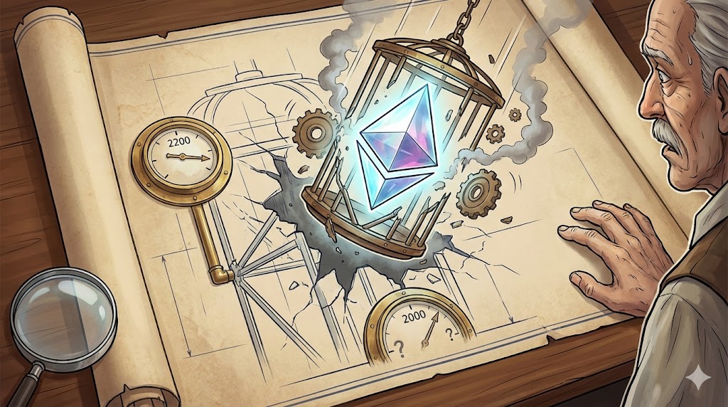 Обвал цены Ethereum в $2200 повышает риск скачка ниже $2000