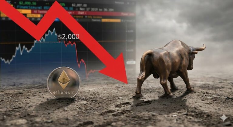 Цена на Ethereum развернулась ниже $2000, быки отступили