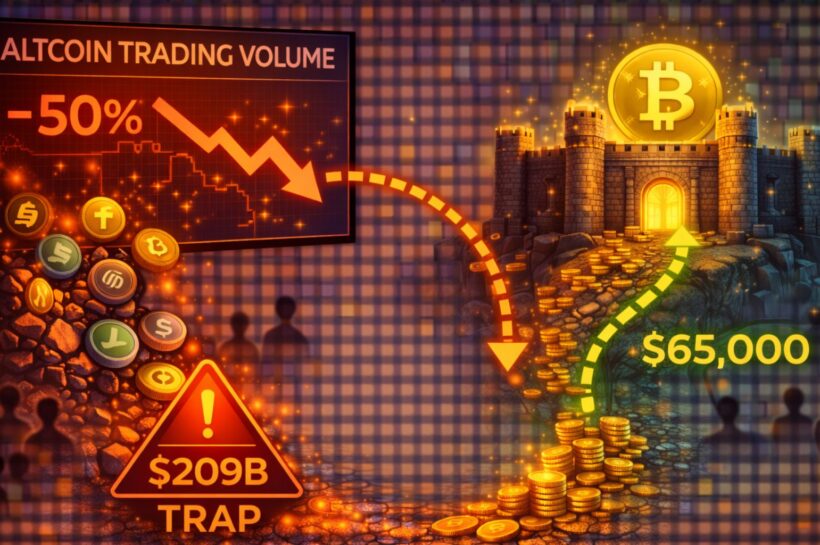 Исход альткоинов: объемы торгов сократились вдвое, поскольку капитал бежит в крепость биткойнов за 65 000 долларов