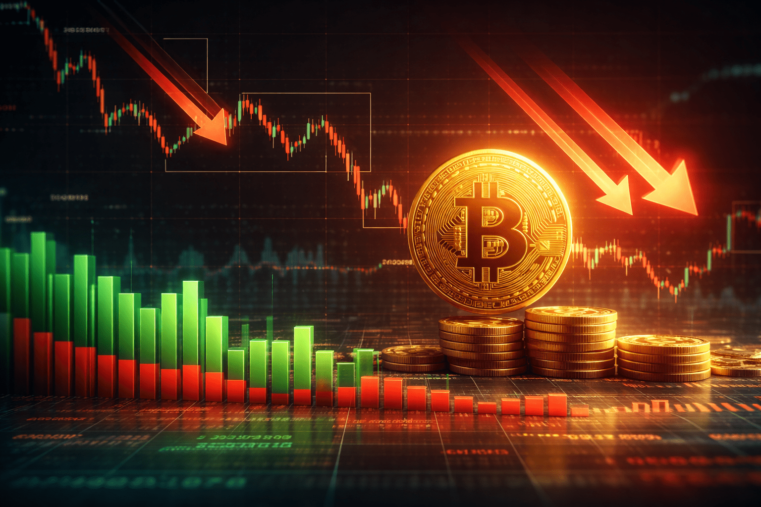 Биткойн отражает 30%-ную настройку сбоя, но поток заказов другой