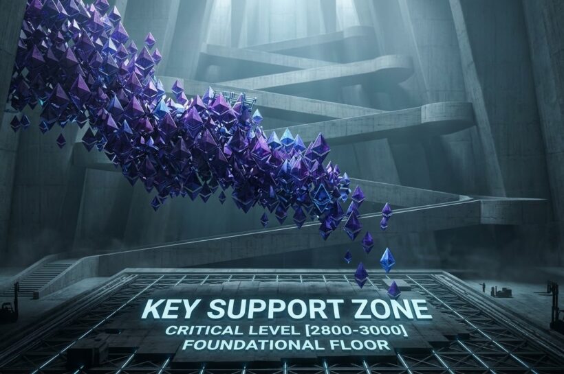 Цена Ethereum корректирует рост и приближается к ключевой зоне поддержки