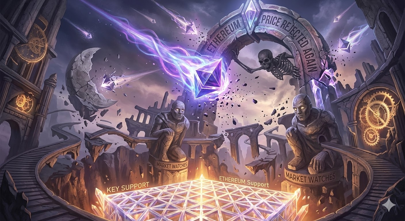 Цена Ethereum снова отклонена, рынок внимательно следит за ключевой поддержкой