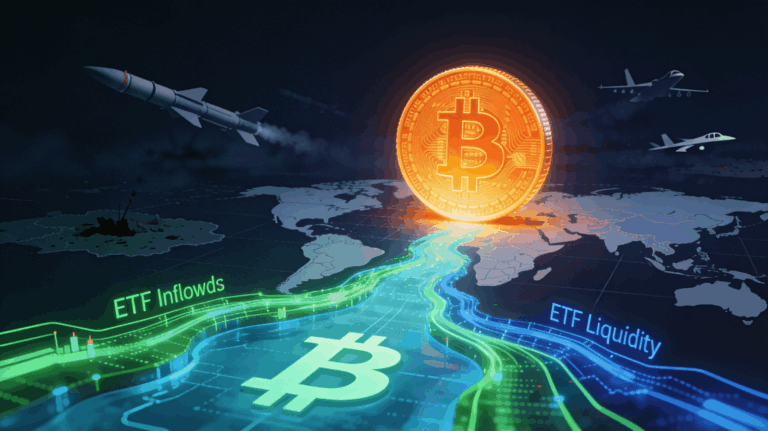 Цена на биткойны потрясает страх Ирана, поскольку приток ETF приводит к сокращению коротких позиций до жизненно важного уровня в 70 тысяч долларов