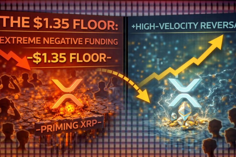 Минимальный уровень в $1,35: как крайне отрицательное финансирование подготавливает XRP к быстрому развороту тренда