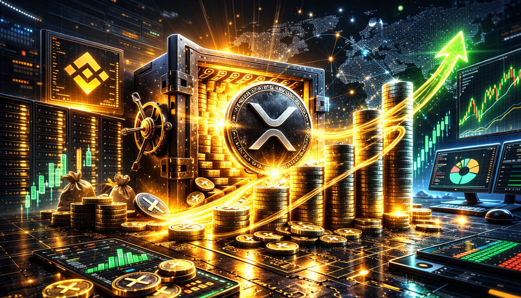 Ликвидность XRP растет благодаря Binance: что означает скачок резервов на 2,78 млрд