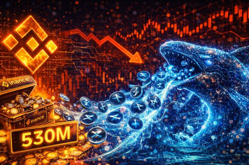 Binance возглавляет исход китов XRP: 530 миллионов токенов выходят из однодневного всплеска