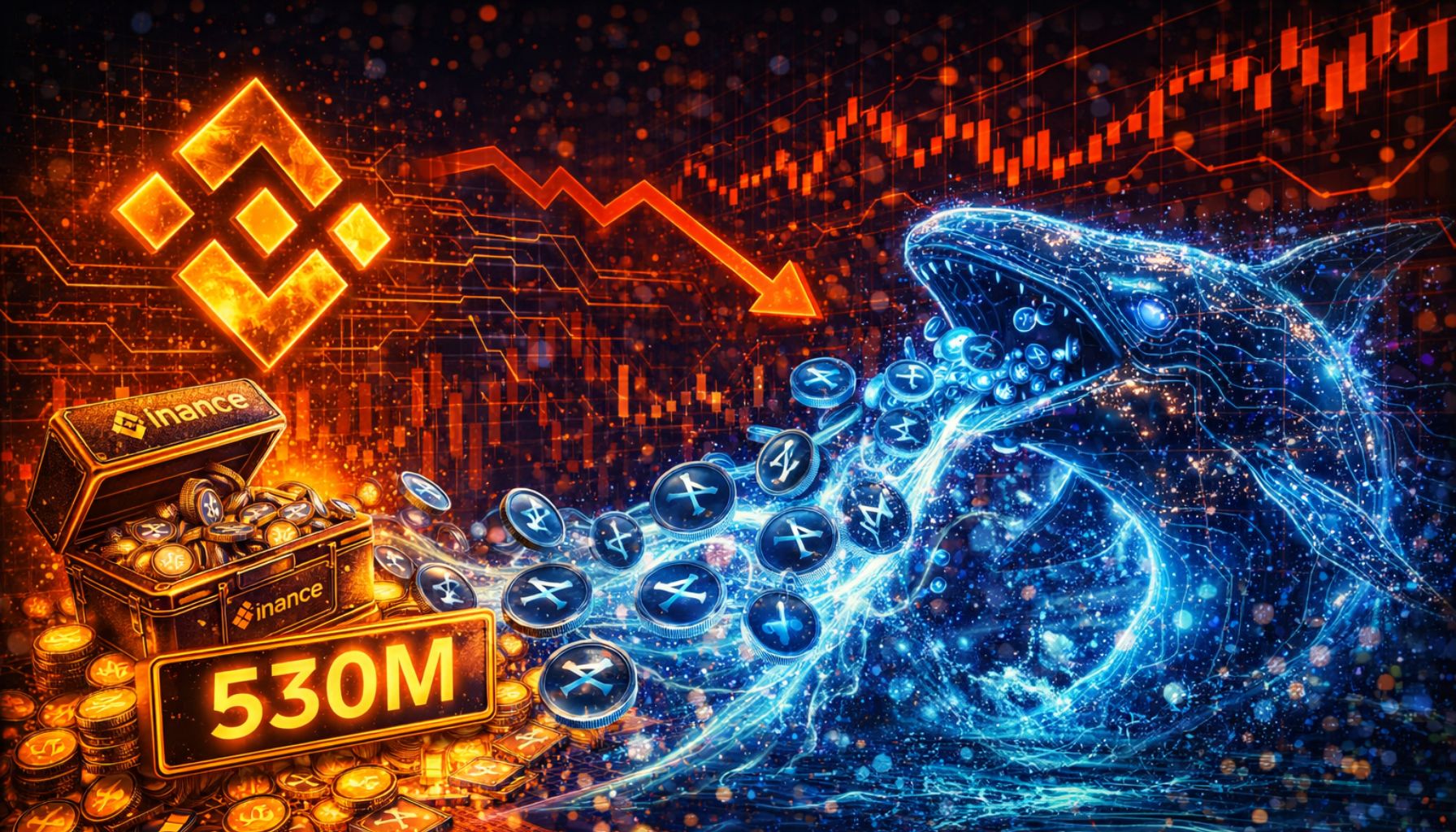 Binance возглавляет исход китов XRP: 530 миллионов токенов выходят из однодневного всплеска