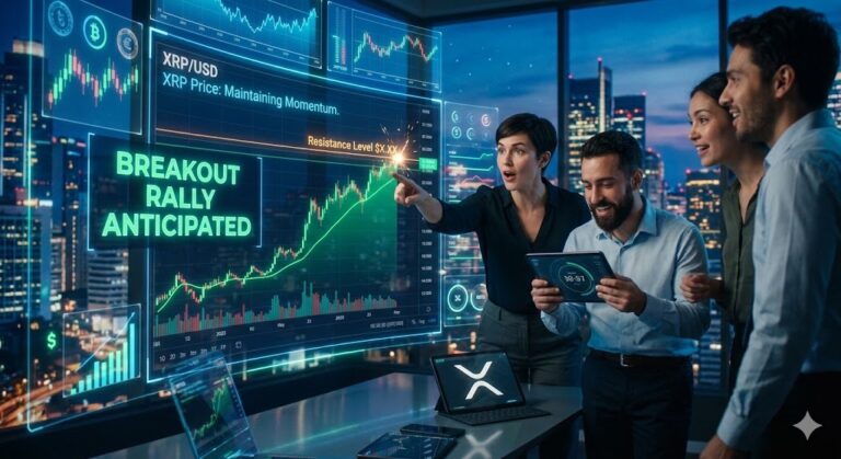 Цена XRP продолжает расти, поскольку трейдеры ожидают прорывного ралли