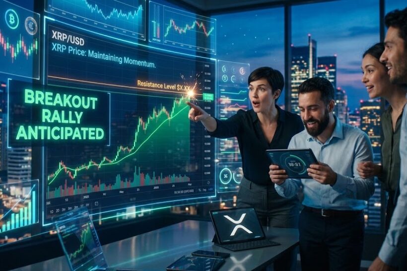 Цена XRP продолжает расти, поскольку трейдеры ожидают прорывного ралли