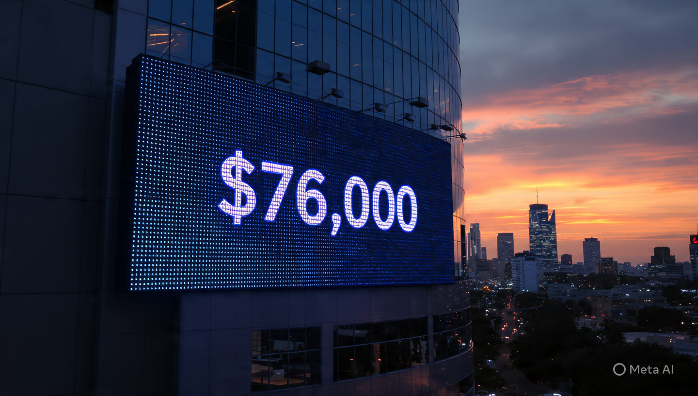 Биткойн достиг $76 тыс., поскольку акции технологических компаний подтолкнули Уолл-стрит к новым рекордам